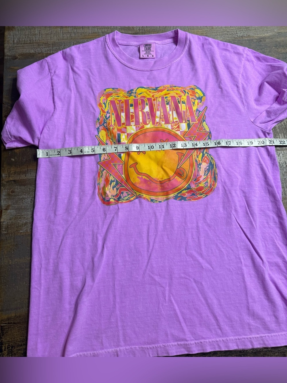 Comfort Colors Neon Violet Nirvana Short Sleeve Tee - Picture 5 of 6